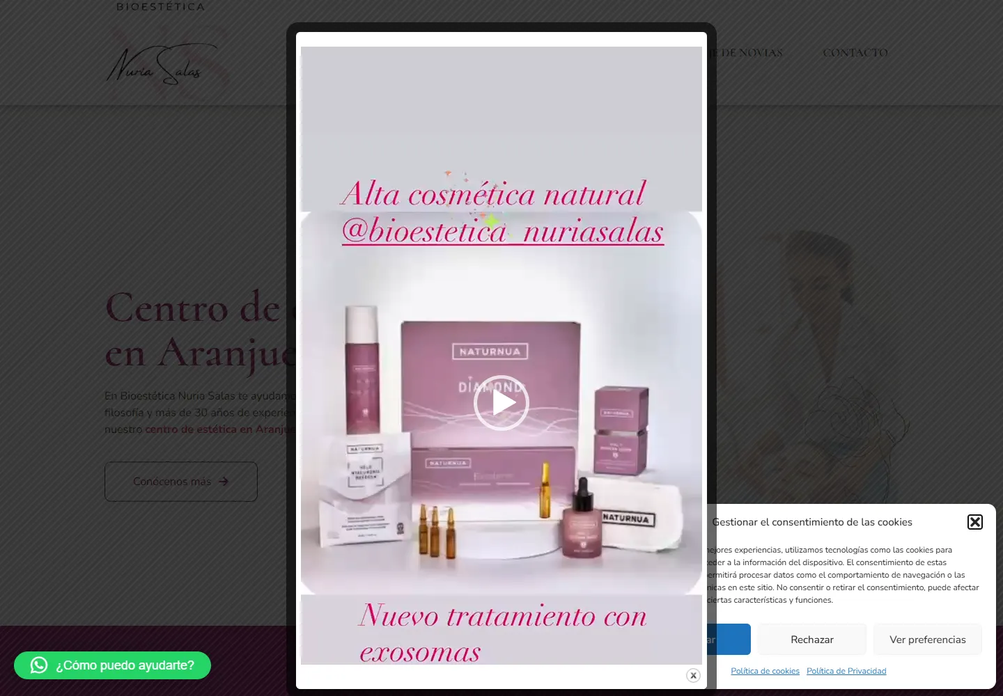 Captura real de escritorio de bioesteticanuriasalas.com