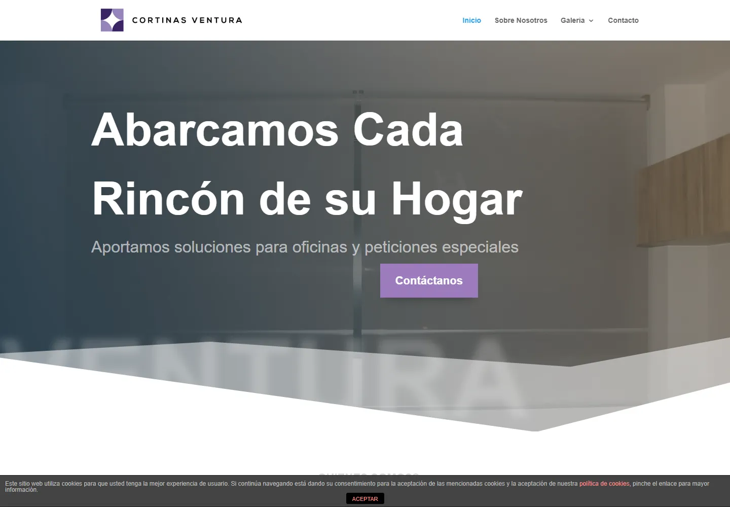 Captura real de escritorio de cortinasventura.com