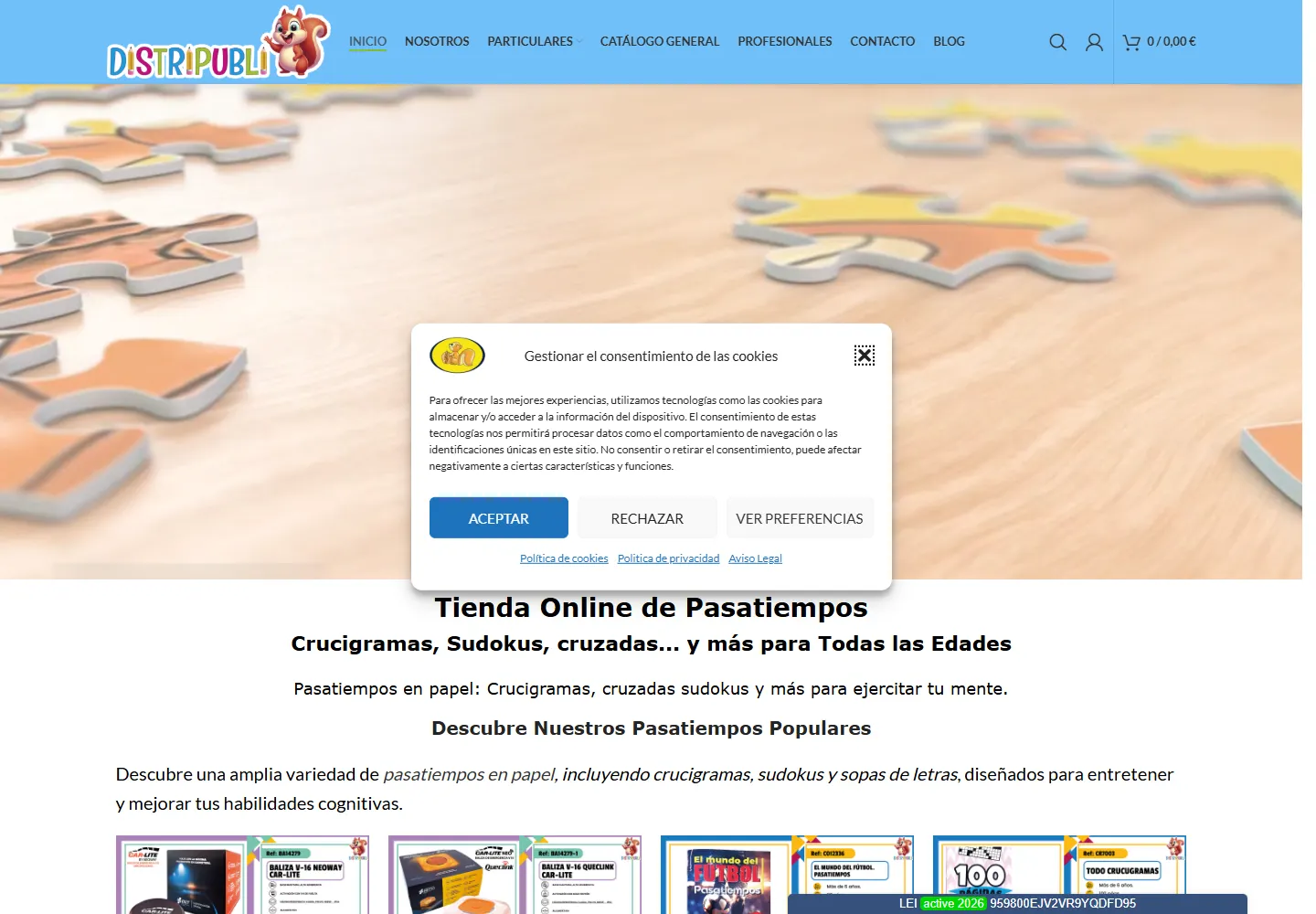 Captura real de escritorio de distripubli.es