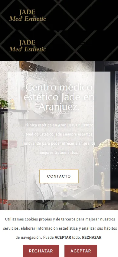 Captura real de móvil de jademedicinaestetica.com
