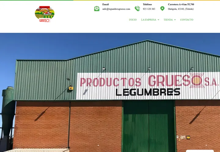 Captura real de escritorio de legumbresgrueso.com
