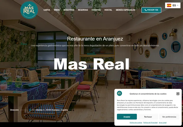 Vista de la web de masreal.es