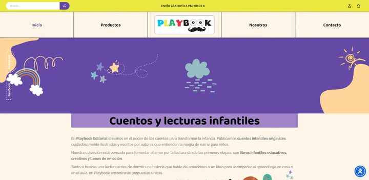 Vista de la web de Playbook Editorial
