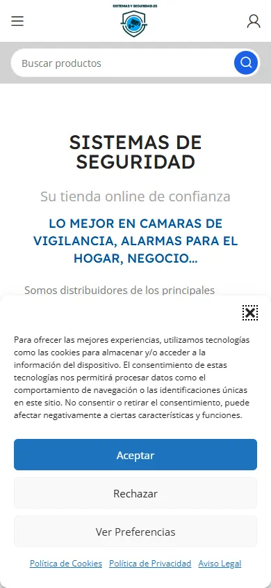 Captura real de móvil de sistemasyseguridad.es