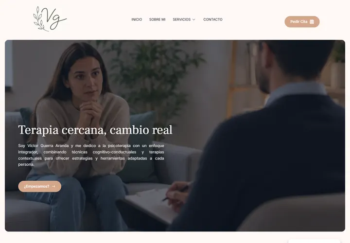 Captura real de escritorio de victorguerrapsicologo.com