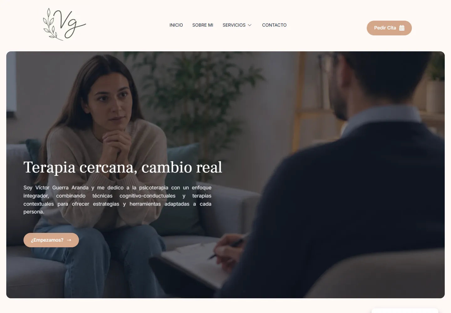 Captura real de escritorio de victorguerrapsicologo.com