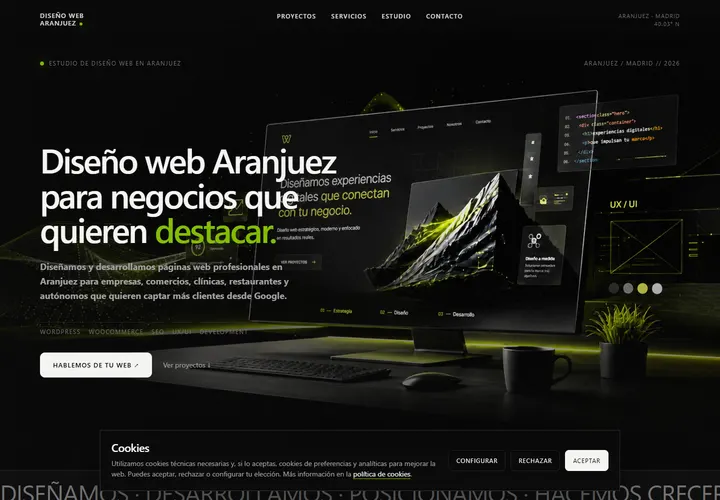 Vista de la web de diseñowebaranjuez.es