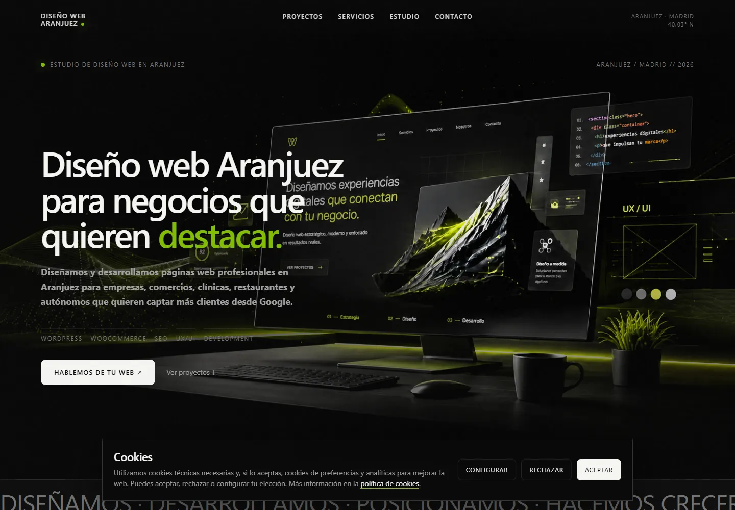 Captura real de escritorio de diseñowebaranjuez.es
