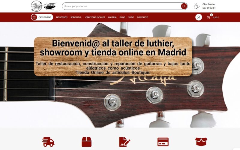 Tienda Online en WooCommerce : Aliaga Luthier
