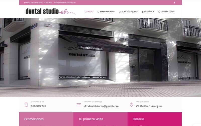 Diseño Web : ELM Dental Studio