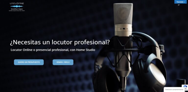 Diseño web para locutor profesional