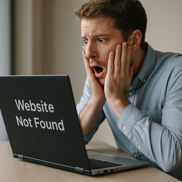 Persona asustada porque la web no le funciona