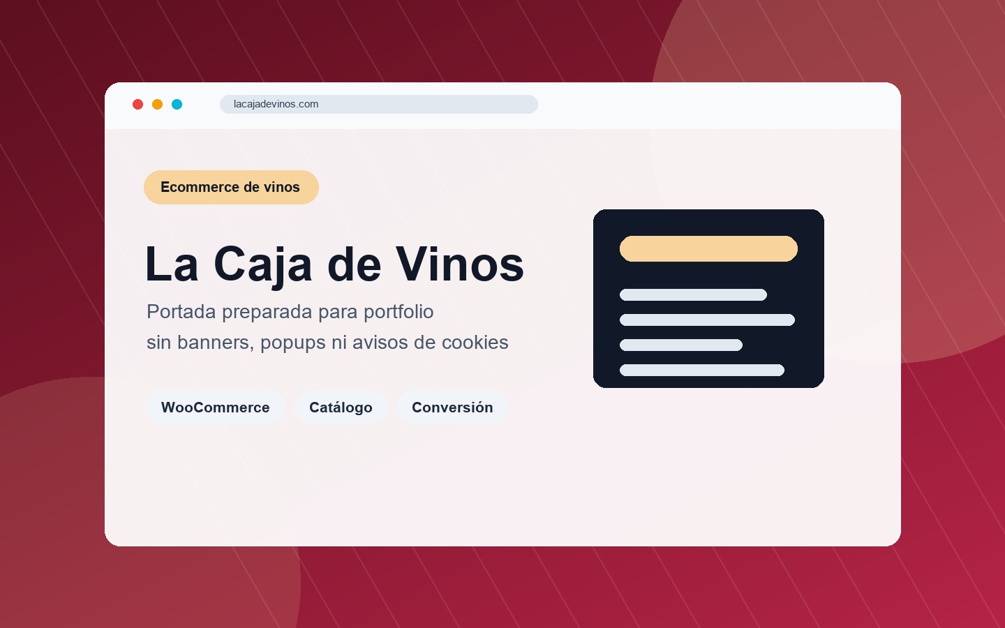 Portada de La Caja de Vinos